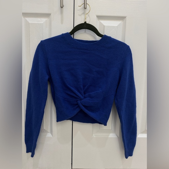 SHEIN Women's Blue Twist Front Sweater - Picture 3 of 3
